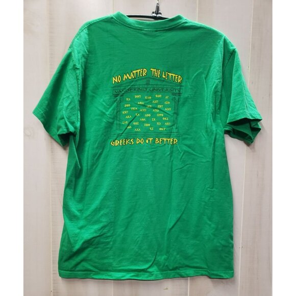 Greek Week 2003 Vanderbilt University T-Shirt, Vintage, Size Large, Green, S/S - Picture 6 of 6